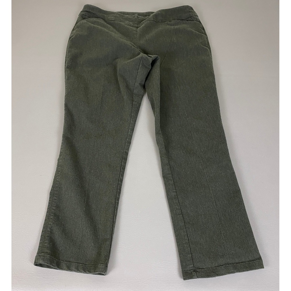 Croft & Barrow Effortless Stretch Pants Women's 16 Regular Olive Green Straight